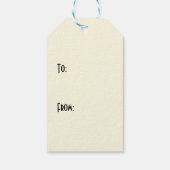 Rant Cartoon Geel Gift Label Cadeaulabel (Achterkant)