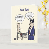 Rant Cartoon Gevouwen Wenskaart Kaart (Gele Bloem)