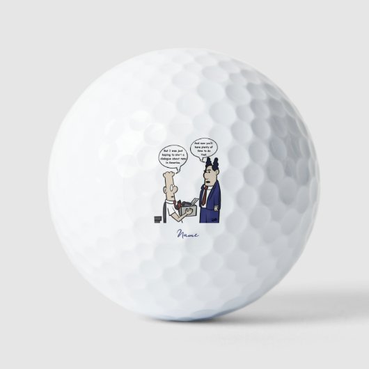 Rant Cartoon Golf Ball Golfballen (Voorkant)