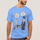 Rant Cartoon Mannen Blue T-Shirt (Voorkant)