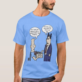 Rant Cartoon Mannen Blue T-Shirt