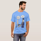 Rant Cartoon Mannen Blue T-Shirt (Voorkant volledig)