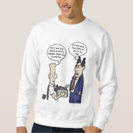 Rant Cartoon Mannen White Sweatshirt