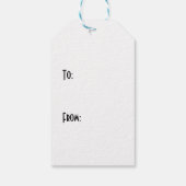 Rant Cartoon White Gift Label Cadeaulabel (Achterkant)