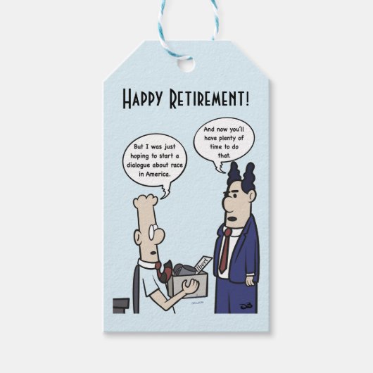 Rant Cartoon White Gift Label Cadeaulabel (Voorkant)