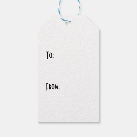 Rant Cartoon White Gift Label Cadeaulabel (Achterkant)