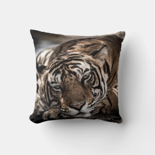 Ranthambore tijger: close-up fijne kunst. kussen