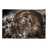 Ranthambore tijger: close-up fijne kunst. kussensloop (Achterkant)