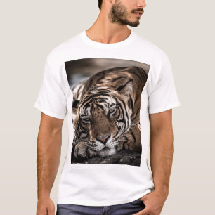 Ranthambore tijger: close-up fijne kunst. t-shirt