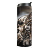 Ranthambore tijger: close-up fijne kunst. thermosbeker (Gedraaid links)