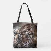 Ranthambore tijger: close-up fijne kunst. tote bag (Achterkant)