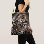 Ranthambore tijger: close-up fijne kunst. tote bag (Dichtbij)