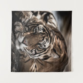 Ranthambore tijger: close-up fijne kunst. wandkleed (Voorkant (horizontaal))