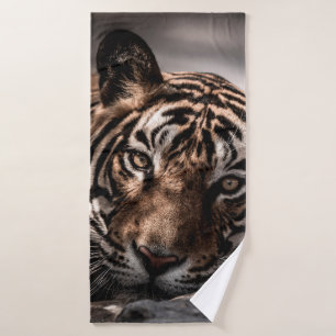 ranthambore Wilde tijger Fine art afbeelding portr Badhanddoek