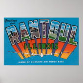 Rantoul, Illinois - grote letterscènes Poster (Voorkant)