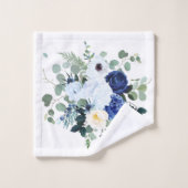 Ranunculus Anemone Hydrangea Roos Witte achtergron Bad Handdoek (Wasdoekje)