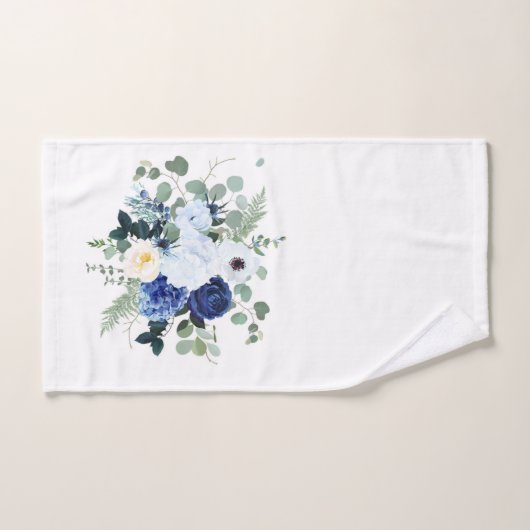 Ranunculus Anemone Hydrangea Roos Witte achtergron Bad Handdoek (Handdoek)