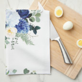 Ranunculus Anemone Hydrangea Roos Witte achtergron Theedoek (Quarter Fold)