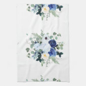 Ranunculus Anemone Hydrangea Roos Witte achtergron Theedoek (Verticaal)