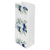 Ranunculus Anemone Hydrangea Roos Witte achtergron Wijn Cadeautas (Voorkant Gekanteld)