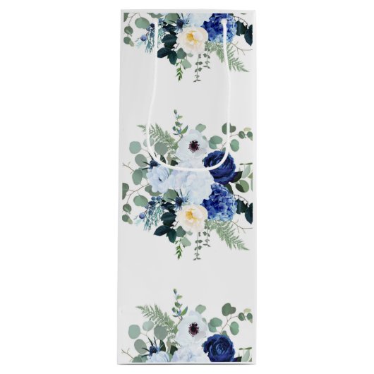 Ranunculus Anemone Hydrangea Roos Witte achtergron Wijn Cadeautas (Voorkant)