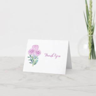 Ranunculus & Anemonen  Vrijgezellenfeest Bedankkaart