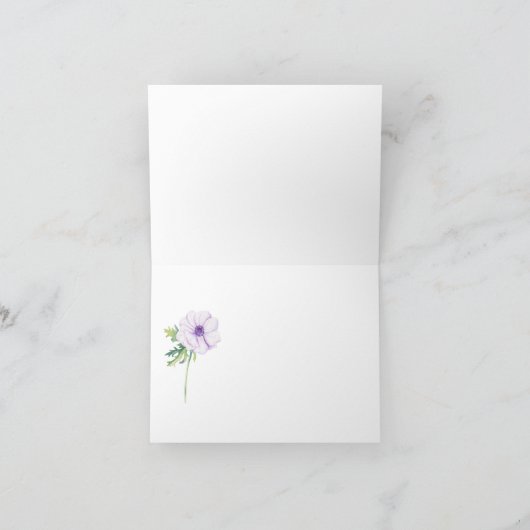 Ranunculus & Anemonen  Vrijgezellenfeest Bedankkaart (Binnen)