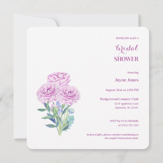 Ranunculus & Anemonen  Vrijgezellenfeest Kaart (Voorkant)