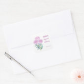 Ranunculus & Anemones Bruidsfeest Persoonlijk Vierkante Sticker (Envelop)