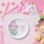 Ranunculus & Anemones Bruiloft Feest Persoonlijk Papieren Bordje (Feest)