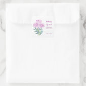 Ranunculus & Anemones Bruiloftsfeest Persoonlijk Vierkante Sticker (Tas)