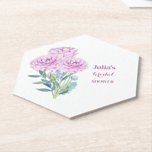 Ranunculus & Anemones Vrijgezellenfeest gepersonal Kartonnen Onderzetters (Schuin)