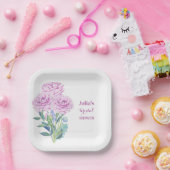 Ranunculus & Anemones Vrijgezellenfeest gepersonal Papieren Bordje (Feest)