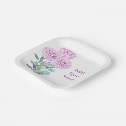 Ranunculus & Anemones Vrijgezellenfeest gepersonal Papieren Bordje (Gebogen)