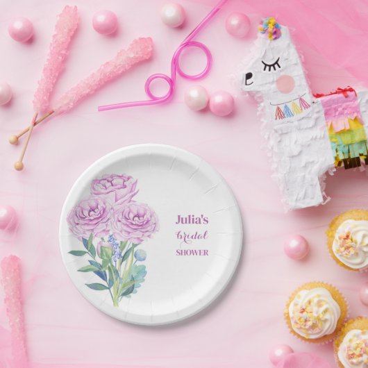 Ranunculus & Anemones Vrijgezellenfeest gepersonal Papieren Bordje (Feest)