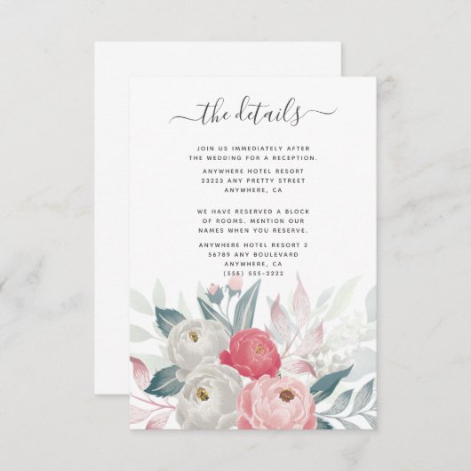 Ranunculus Bloem  Informatiekaartje (Voorkant / Achterkant)