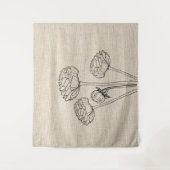 Ranunculus Bloemen op Linnen Wandkleed (Voorkant)