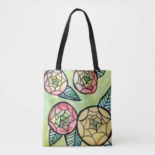 Ranunculus Bloemenillustratie Schattige Roze Bloem Tote Bag