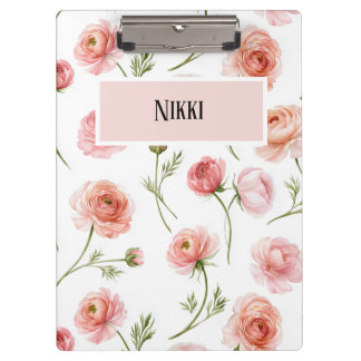 Ranunculus bloempatroonontwerp klembord