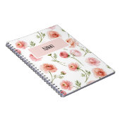 Ranunculus bloempatroonontwerp notitieboek (Rechterzijde)