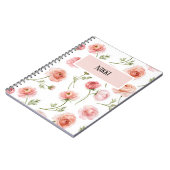 Ranunculus bloempatroonontwerp notitieboek (Linkerzijde)