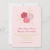Ranunculus Bouquet Wedding Invitation Kaart (Voorkant)