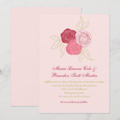 Ranunculus Bouquet Wedding Invitation Kaart (Voorkant / Achterkant)
