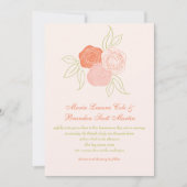 Ranunculus Bouquet Wedding Invitation Kaart (Voorkant)