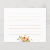 Ranunculus Bridal Shower Recipe Card (Achterkant)