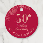 Ranunculus Chinees Jubileum Bedankjes Labels (Voorkant)