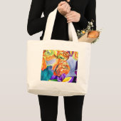Ranunculus en Iris waterverf art Grote Tote Bag (Voorkant (product))