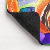 Ranunculus en Iris waterverf art Muismat (Hoek)