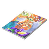 Ranunculus en Iris waterverf art Notitieblok (Linkerzijde)