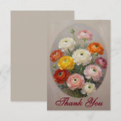 Ranunculus Flower Ranunculus Lovers Bedankkaart (Voorkant / Achterkant)